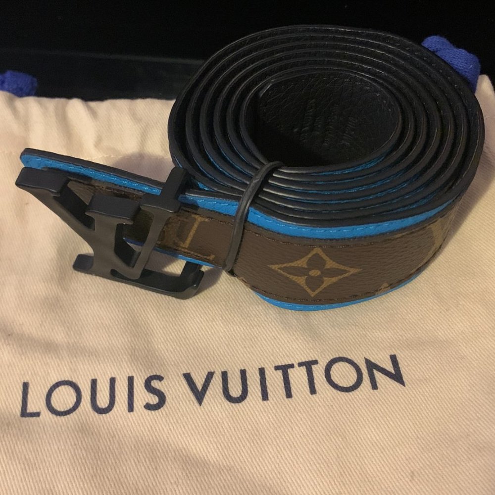 Lv Reversible Shape Patchwork 40mm Belt Mp205v - image 5